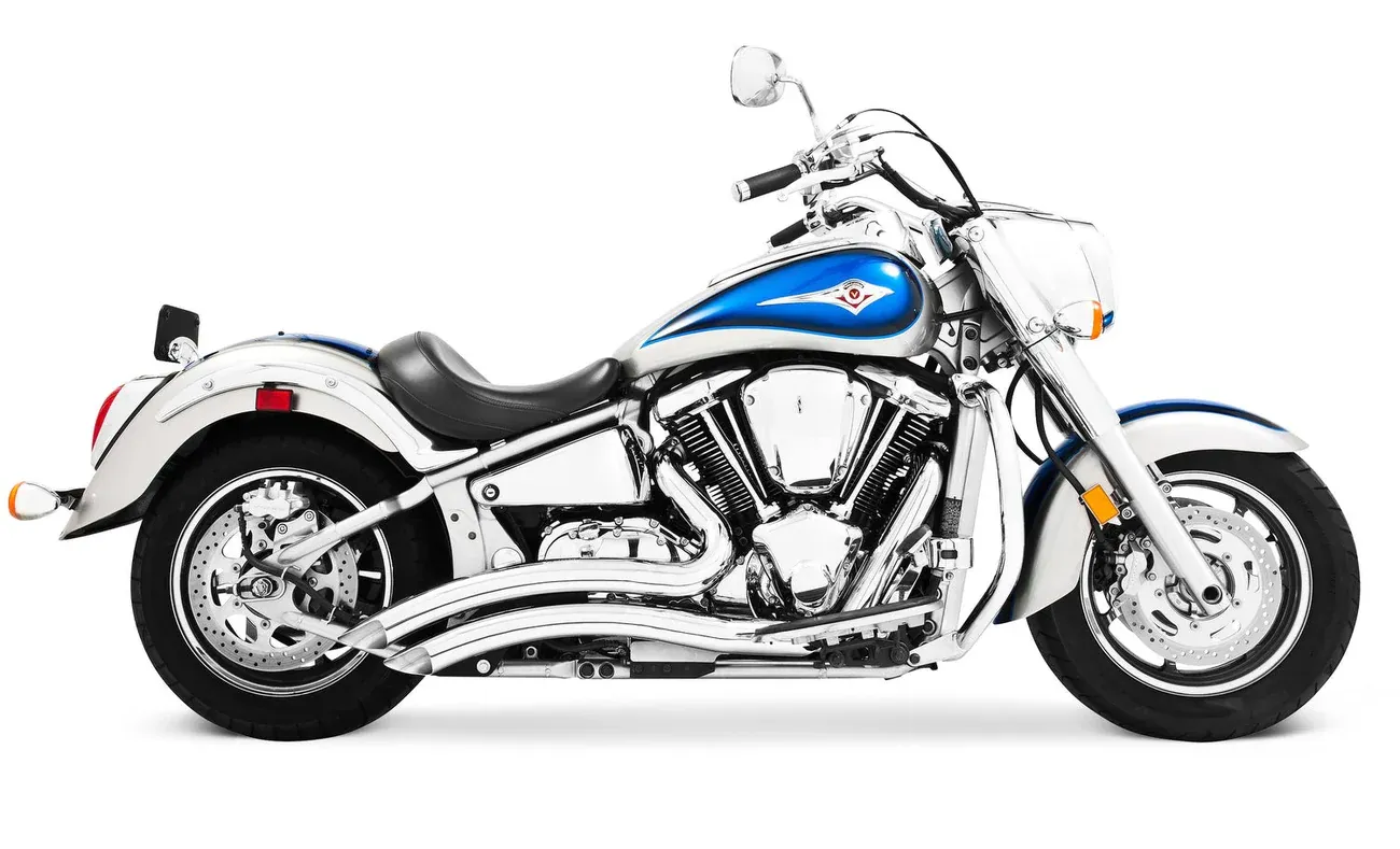 Aftermarket βSharp Curve Radiusβ exhaust system β chrome